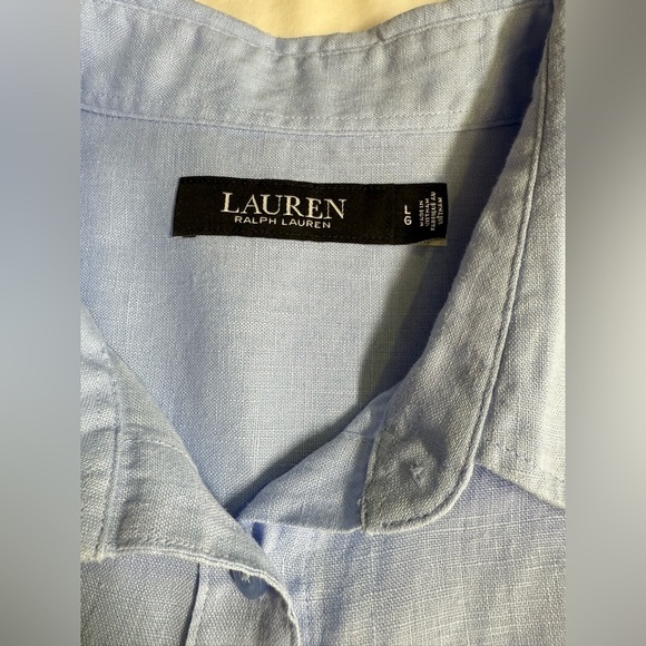 LAUREN RL Black Label Blue Short Sleeve Button Down size L - Picture 11 of 15